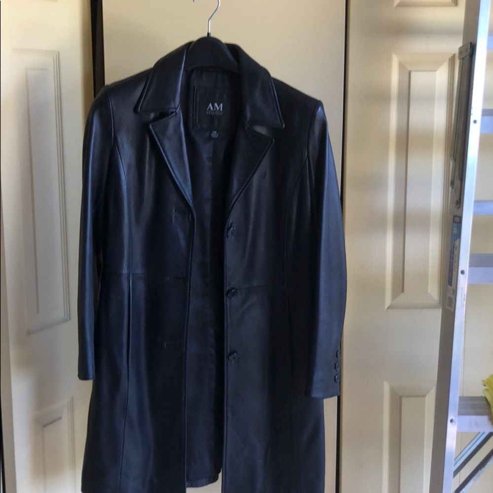 Black leather jacket